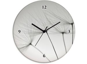 Wanduhr ARTLAND "Pusteblumen-Samen", grau, T:1,8cm, Wanduhren, wahlweise mit Quarz- oder Funkuhrwerk, lautlos ohne Tickgeräusche