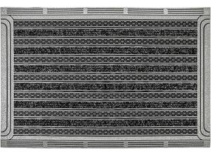 Fußmatte HOME2FASHION "GridClean ST-XXL", grau, B:46cm H:12mm L:70cm, TPE-VC, Teppiche, Schmutzfangmatte, robust & strapazierfähig, In- und Outdoor geeignet