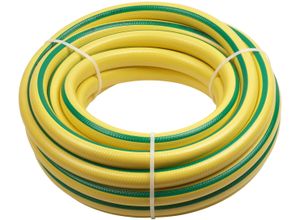 MEISTER Gartenschlauch "20 m - Zur Bewässerung großflächiger Gärten - Knickfest & Abriebfest", bunt (gelb, grün), 20m, Schläuche, UV-beständig / Gartenschlauch aus Erst-PVC