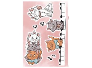 Wandtattoo KOMAR "Aristocats Kittens - Größe 50 x 70 cm", rosa (rosa, braun, weiß), B:50cm, Folie, Wandtattoos, selbstklebend, Wandsticker, Kinderzimmer
