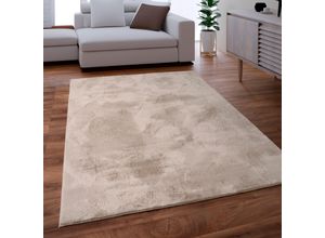 Fellteppich PACO HOME "Kunstfell Soft 380", beige, B:60cm H:14mm L:90cm, Polyester, Teppiche, Fellteppich, Langflor, Kuschelteppich - besonders weich, Uni-Farben