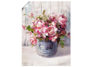 Wandbild ARTLAND "Gartenblumen I", pink (farbe bild(er): pink), B:30cm H:40cm T:0,1cm, Papier, Bilder, als Leinwandbild, Poster in verschied. Größen