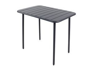 VCM Gartentisch Sumila Metall 80x55 cm, wetterfester Outdoor Tisch mit höhenverstellbaren Füßen, Balkontisch für Garten und Terrasse