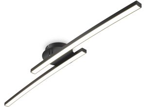 B.K.LICHT Deckenleuchte, schwarz, B:12cm H:8,3cm