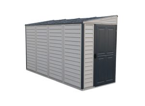 Duramax Kunststoff Gartenhaus 122x321 Geräteschuppen Garten Gerätehaus Drehtür, H. 187 x B. 122 x T. 321 cm