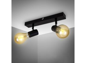 B.K.LICHT LED Deckenspots, schwarz, B:5cm