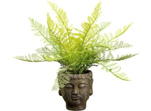 Kunstpflanze CREATIV GREEN "Farnbusch", grün, H:35cm, Kunstpflanzen, im außergewöhnlichen Gefäß