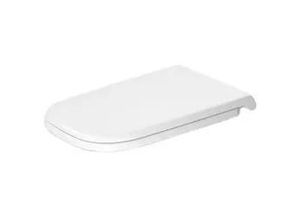 Duravit D-Code WC-Sitz Weiß Hochglanz 361x43x485mm, ohne SoftClose, Edelstahl-Scharniere, Verlängert 0060310000