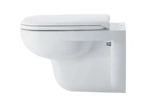Duravit D-Code WC-Sitz Rechteckig, Weiß Hochglanz 359x50x443mm, mit Absenkautomatik, Weiße Kunststoff Scharniere 0067390099