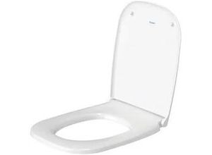 Duravit D-Code WC-Sitz Weiß Hochglanz 359x50x443mm, mit Absenkautomatik, Weiße Kunststoff Scharniere 0067390000