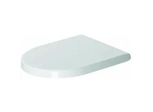 Duravit Starck 3 WC-Sitz D-shaped, Weiß Hochglanz 370x38x436mm, ohne Absenkautomatik, Edelstahl-Scharniere, überlappend 0063810000