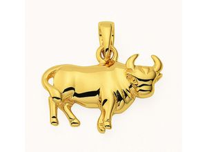 Ketten-Anhänger ADELIA´S "Damen & Herren 585 Gold Sternzeichen Anhänger Stier", gold, Schmuckanhänger, Damen, Damen, Stier, Gelbgold 585-Gold, Gelbgold 585, Gold, Goldschmuck für Damen & Herren
