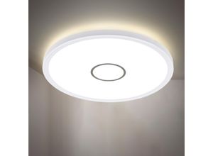 B.K.LICHT LED Deckenleuchte, weiß, H:2,8cm