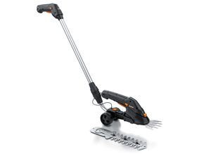 Brandson Grasschere mit Akku 7,2V 2000mA/h - elektrische Garten Strauchschere - inkl. Teleskopstange 90-130 cm mit Rädern - Ladegerät und 2000 mAh