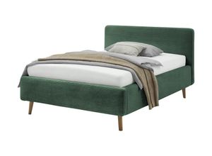 Polsterbett mit Bettkasten - grün