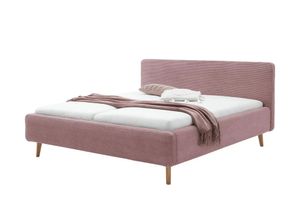 Polsterbett mit Bettkasten - rosa/pink