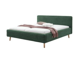 Polsterbett mit Bettkasten - grün