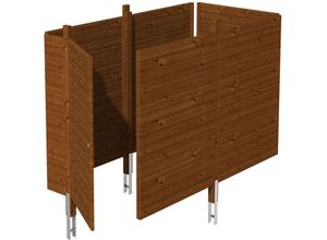Carport-Geräteraum SKANHOLZ "Abstellraum C1", braun (nussbaum), Holzwerkstoff, Gerätehäuser, aus Profilschalung