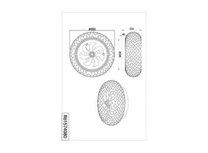 Ventilator Bidar, schwarz/gold, Licht, Fernbedienung, leise