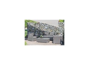 Garten Lounge Sitzgruppe Relax Sofa + Tisch + Sessel Terrasse Möbel Rattan Optik