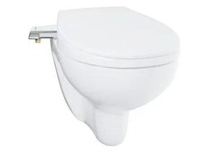 Grohe Bau Keramik Dusch-WC-Aufsatz, Duroplast WC-Sitz mit Absenk-Automatik, 2 separate Duscharme, Alpinweiß 39648SH0