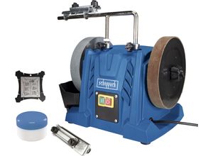 Nass-Trockenschleifer SCHEPPACH "TIGER 5000S", blau, B:33cm H:27cm L:29cm, Schleifmaschinen, 200mm Korund-Schleifstein, 120min-1