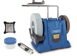 Nass-Trockenschleifer SCHEPPACH "TIGER 7000S", blau, B:27cm H:36,5cm L:45,5cm, Schleifmaschinen, 200W, 250mm Korund-Schleifstein, 115min-1