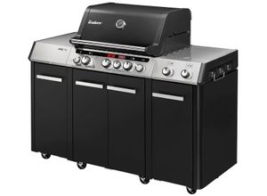Gasgrill ENDERS "UNIQ PRO 3 IK KITCHEN CRUSTER", grau (schwarz, edelstahlfarben), B:150,50cm H:120,6cm T:66,50cm, Grills, Outdoorküche, BxH: 150,5x120,6 cm