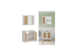 Vicco Badmöbel-Set Rosario, Weiß, moderne
