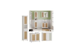Vicco Badmöbel-Set Rosario, Weiß, moderne