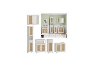 Vicco Badmöbel-Set Rosario, Weiß, moderne