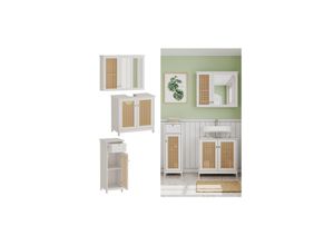 Vicco Badmöbel-Set Rosario, Weiß, moderne