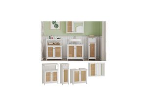 Vicco Badmöbel-Set Rosario, Weiß, moderne