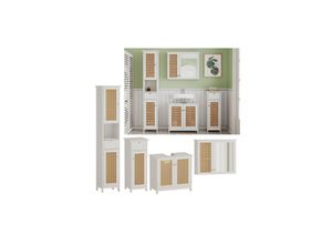 Vicco Badmöbel-Set Rosario, Weiß, moderne