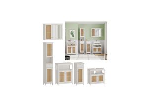 Vicco Badmöbel-Set Rosario, Weiß, moderne