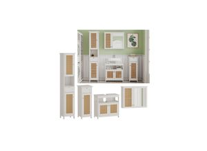 Vicco Badmöbel-Set Rosario, Weiß, moderne