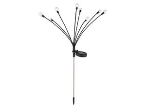 LED Solarleuchte GLOBO LIGHTING "SOLAR", schwarz, 8 flammig,, Lampen, Solarlampe für Garten, Toller Lichteffekt, mit Erdspieß