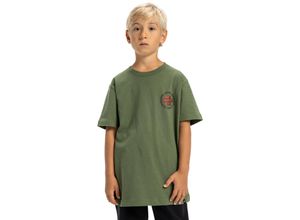 T-Shirt DC SHOES "Work Circle", Kinder, Gr. 10(140-148cm), grün (bronze grün), 75% Baumwolle, 25% Baumwolle, Kurzarm, Shirts