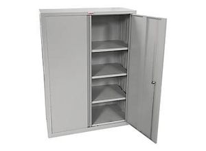 Stahlschrank Phoenix SCF1491GGK, faltbar, 3 Fachböden, Schlüsselschloss, B 915 x T 370 x H 1400 mm, Stahl, lichtgrau RAL 7035