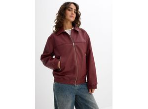 bonprix Oversize Lederimitat-Jacke, rot, Gr.44,