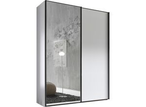 Schwebetürenschrank STAUD "Sinfonie Plus, edles Design in hochwertiger Qualität, Made in Germany", weiß, B:200cm H:222cm T:68cm, Holzwerkstoff, Schränke, Schwebetürenschrank, Mit Spiegeltüre und vier verschiedenen Ausstattungsvarianten