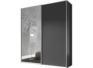 Schwebetürenschrank STAUD "Sinfonie Plus, edles Design in hochwertiger Qualität, Made in Germany", vulkan, B:200cm H:222cm T:68cm, Holzwerkstoff, Schränke, Schwebetürenschrank, Mit Spiegeltüre und vier verschiedenen Ausstattungsvarianten