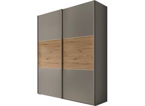 Schwebetürenschrank STAUD "Includo, Made in Germany", dekor saphir, artisan eiche, B:225cm H:222cm T:68cm, Holzwerkstoff, Schränke, Mit vier verschiedenen Ausstattungsvarianten