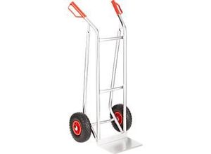 Alu-Sackkarre Select 2106B/150, mit Handgriffen und Sicherheitsbügel, Vollgummi-Räder, Schaufel B 300 x T 290 mm, bis 150 kg