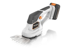 Brandson Akku-Grasschere 2in1 mit Grasmesser und Strauchmesser, inkl. Akku und Ladegerät, bis 1,3 m Arbeitshöhe, Garten Strauchschere, Elektrogartenschere für Rasen, Sträucher