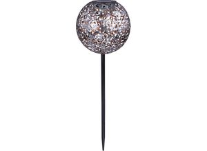 LED Solarleuchte GLOBO LIGHTING "SOLAR", silber, 1 flammig,, Lampen, Solarlampe für Garten, Toller Lichteffekt, Solarkugel mit Erdspieß