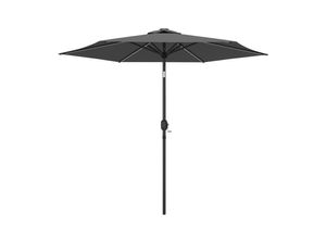 Ambia Garden Sonnenschirm LED , Dunkelgrau , Metall, Textil , LED-Beleuchtung , Sonnen- & Sichtschutz, Sonnenschirme
