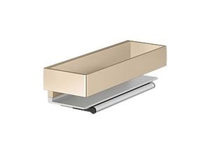 Keuco Duschkorb 11159030000 Bronze gebürstet, mit integriertem Glasabzieher