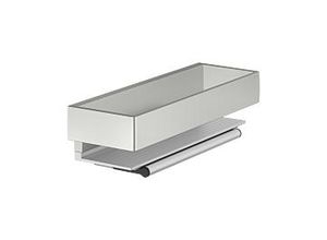 KEUCO Edition 11 Duschkorb 11159210000 mit Glasabzieher, silber-eloxiert/Edelstahl-Finish