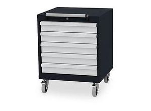 Simplaflex® Systemeinrichter C-Line Werkstattwagen grau 5 Schubladen
